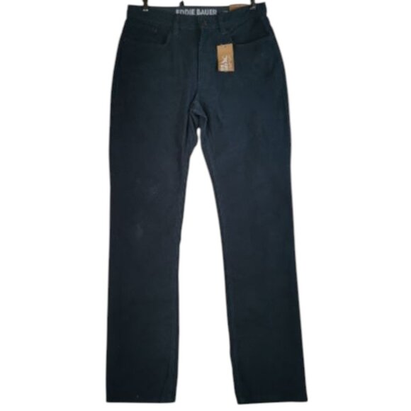 NWT Eddie Bauer Classic Fit Dark Green Corduroy 5-Pocket Pants Size 32/34 - Picture 1 of 7